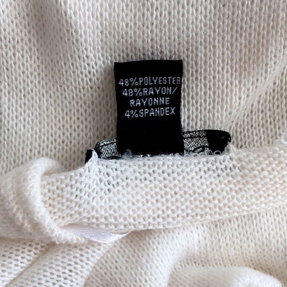 Seductions Studded Shoulder Sweater - White - Medium - Picture 8 of 9